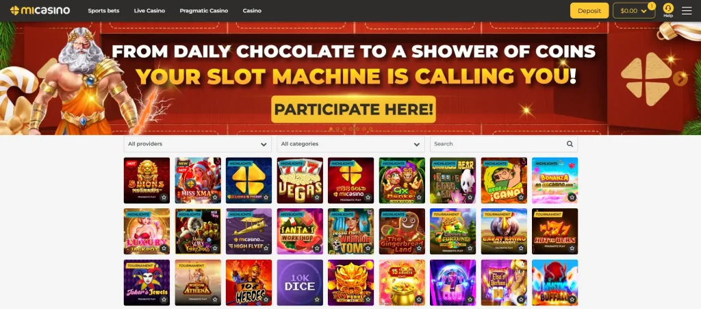 Máquinas tragamonedas de casino en Mi Casino